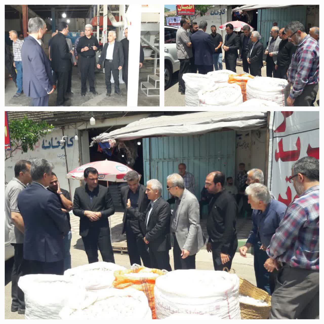 بازدید معاون وزیر جهاد کشاورزی از مراکز خرید پیله ابریشم در شلمان لنگرود